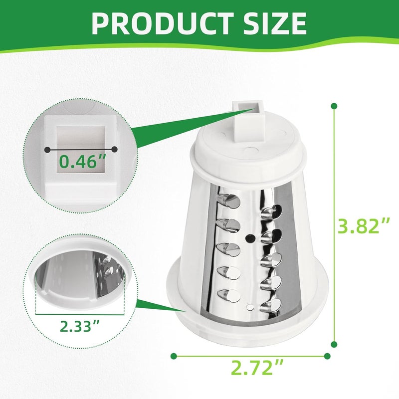 PROSOCOOL Shred Cone Replacement for Presto Regular Salad Shooter 02910 02980, Salad Shooter Replacement Part Ideal for Shredding Cheese, Vegetables for Salads, Pizzas, Tacos(White) - Image 2